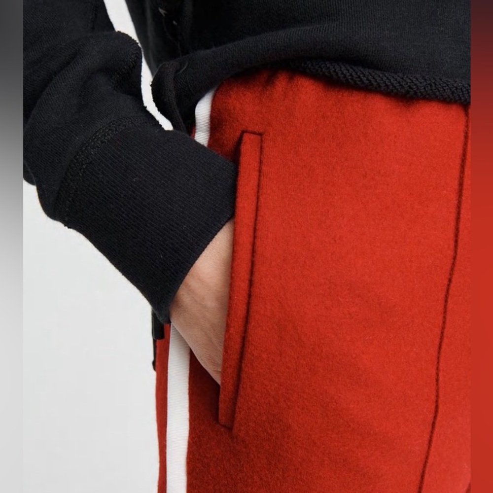 NWOT Rag & Bone Red Wylie Wool Track Pant - Picture 3 of 8